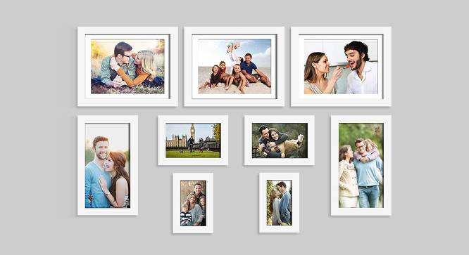 Set of 9 Individual White Photo Frame - ASPWT22583WH (White) by Urban Ladder - Front View Design 1 - 764939
