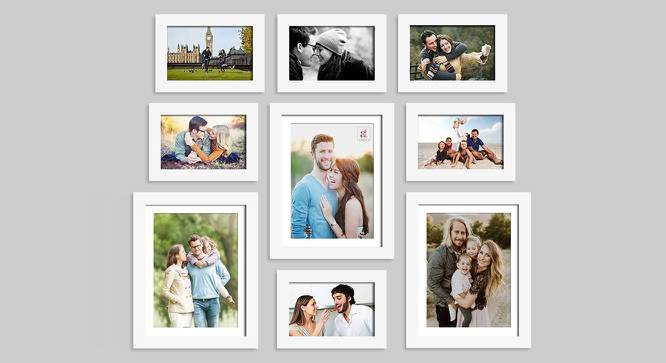 Set of 9 Individual White Photo Frame - ASPWT22603WH (White) by Urban Ladder - Front View Design 1 - 764942