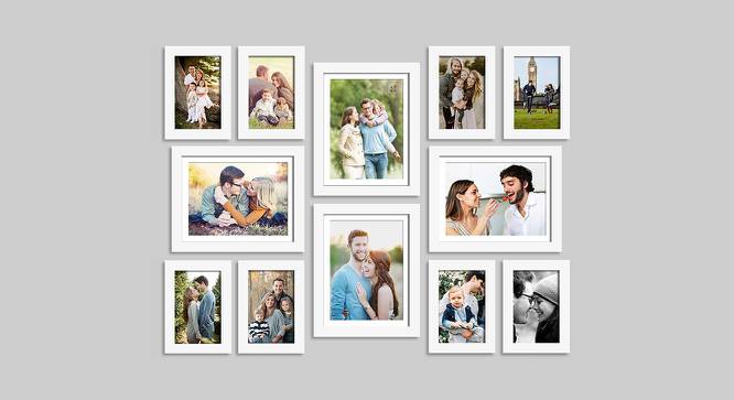 Set of 12 Individual White Photo Frame - ASPWT22613WH (White) by Urban Ladder - Front View Design 1 - 764943
