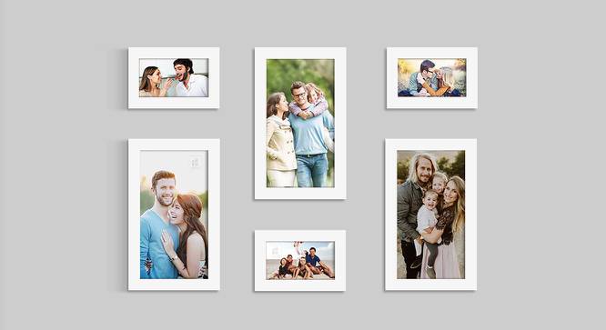 Set of 6 Individual White Photo Frame - ASPWT22736WH (White) by Urban Ladder - Front View Design 1 - 764946