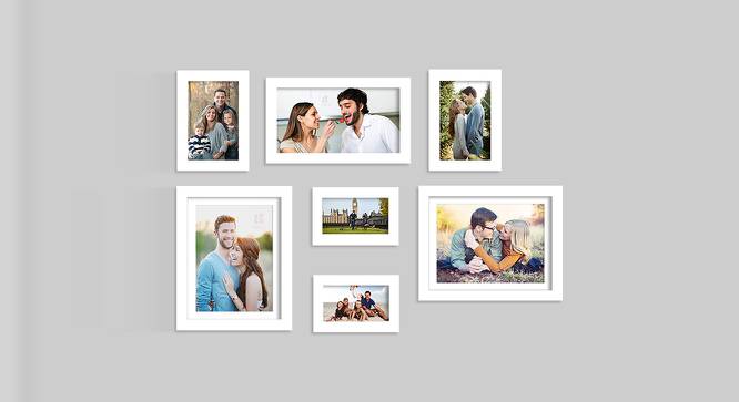 Set of 7 Individual White Photo Frame - ASPWT22863WH (White) by Urban Ladder - Front View Design 1 - 764947