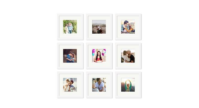 Set of 9 White Wall Photo Frames - ASPWT23847 (White) by Urban Ladder - Front View Design 1 - 764950