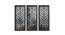 Black Set of 3 Floral Design MDF Made Decorative Wall Mirror (Black) by Urban Ladder - Design 1 Side View - 764960