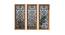 Gold & Black Set of 3 Floral Design MDF Made Decorative Wall Mirror (Gold) by Urban Ladder - Design 1 Side View - 764961