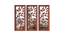 Brown Set of 3 MDF Made Leaves Design Decorative Wall Mirror (Brown) by Urban Ladder - Design 1 Side View - 764962
