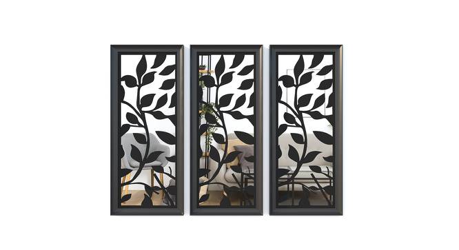 Black Set of 3 MDF Made Geometrical Wall Mirror for Wall Decor (Black) by Urban Ladder - Design 1 Side View - 764963