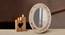 Decorative Mirror Oval Shape Gold Framed Table Top Mirror for Makeup (Gold) by Urban Ladder - Design 1 Side View - 764964
