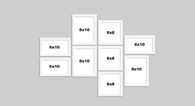 Set of 9 Individual White Photo Frame - ASPWT2701WH (White) by Urban Ladder - Design 1 Dimension - 764970
