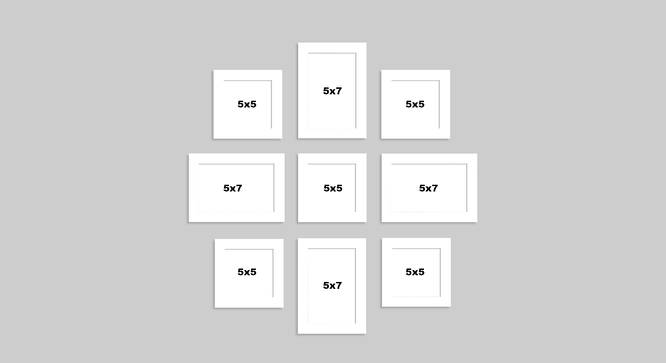 Set of 9 Individual White Photo Frame - ASPWT22547WH (White) by Urban Ladder - Design 1 Dimension - 764972