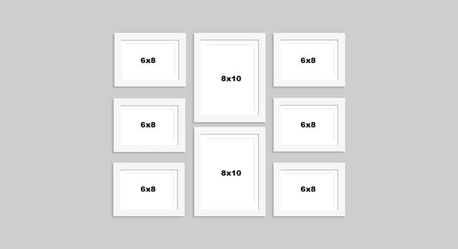 Set of 8 Individual White Photo Frame - ASPWT22558WH (White) by Urban Ladder - Design 1 Dimension - 764975