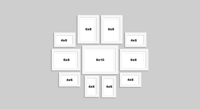 Set of 11 Individual White Photo Frame - ASPWT22577WH (White) by Urban Ladder - Design 1 Dimension - 764977
