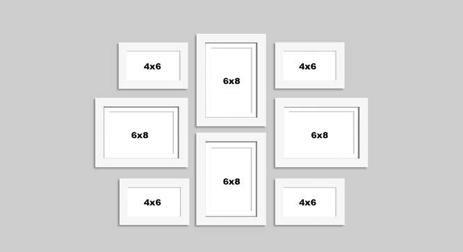 Set of 8 Individual White Photo Frame - ASPWT22589WH (White) by Urban Ladder - Design 1 Dimension - 764984
