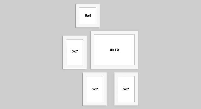 Set of 5 Individual White Photo Frame - ASPWT22669WH (White) by Urban Ladder - Design 1 Dimension - 764994