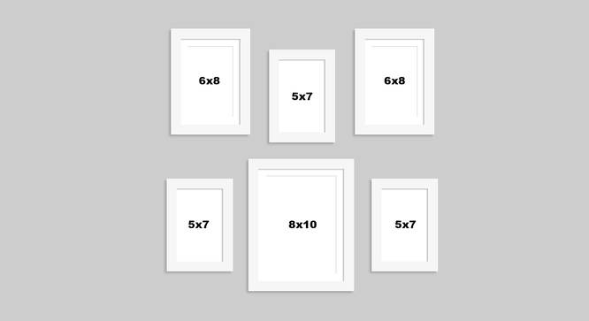 Set of 6 Individual White Photo Frame - ASPWT22670WH (White) by Urban Ladder - Design 1 Dimension - 764995