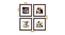 Set of 4 Maroon Wall Photo Frames - ASPWT23831 (Maroon) by Urban Ladder - Design 1 Dimension - 765002