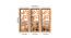Golden Set of 3 MDF Made Leaves Design Decorative Wall Mirror (Gold) by Urban Ladder - Design 1 Dimension - 765014