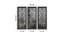 Black Set of 3 Floral Design MDF Made Decorative Wall Mirror (Black) by Urban Ladder - Design 1 Dimension - 765015