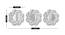 Set of 3 Solid Framed Decorative Wall Mirrors for Home Wall Decor (White) by Urban Ladder - Design 1 Dimension - 765021