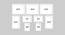 Set of 9 Individual White Photo Frame - ASPWT22583WH (White) by Urban Ladder - Design 1 Dimension - 765025