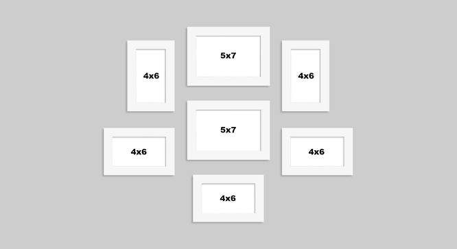 Set of 7 Individual White Photo Frame - ASPWT22591WH (White) by Urban Ladder - Design 1 Dimension - 765026