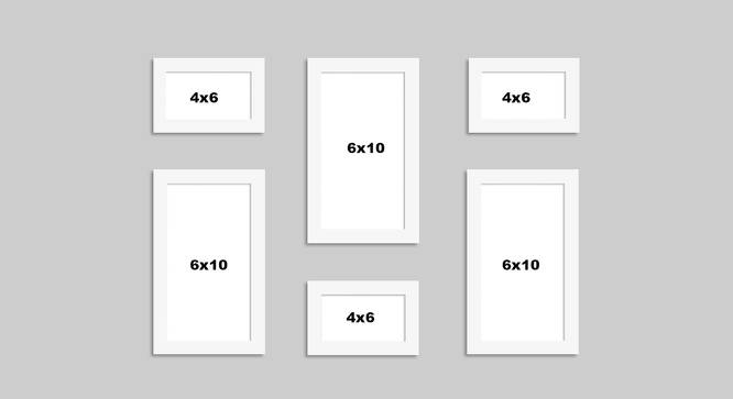 Set of 6 Individual White Photo Frame - ASPWT22736WH (White) by Urban Ladder - Design 1 Dimension - 765031