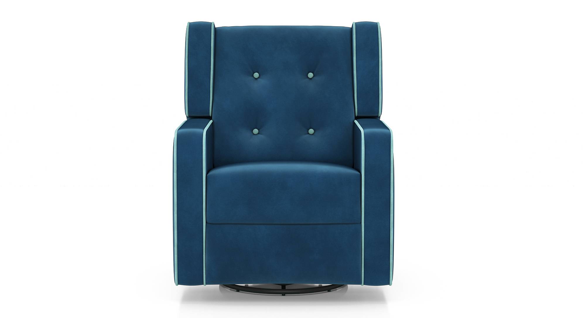 Irene One Seater Rocker Swivel Recliner in Mustard Floral Velvet Colour