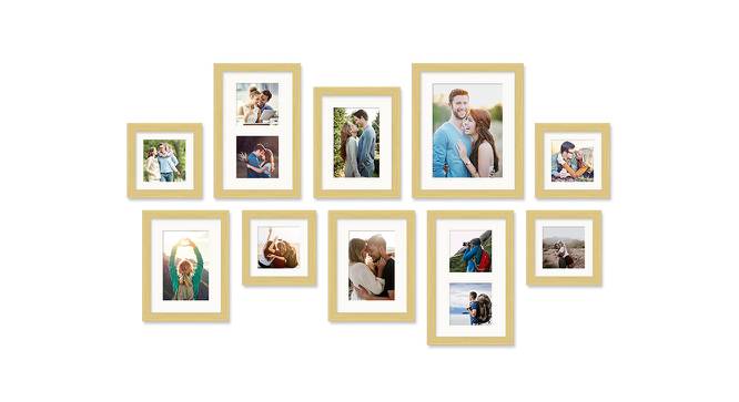 Set of 10 Beige Wall Photo Frames - ASPWT23841 (Beige) by Urban Ladder - Front View Design 1 - 766055