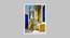 Canvas Painting Blue & Yellow House Theme Wall Art with Wooden Frame (Multicolor) by Urban Ladder - Front View Design 1 - 766060