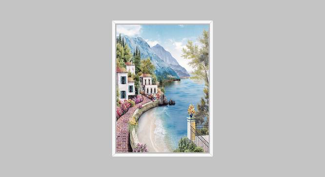 Canvas Painting Landscape Theme Wall Art Painting with Wooden Frame (Multicolor) by Urban Ladder - Front View Design 1 - 766061