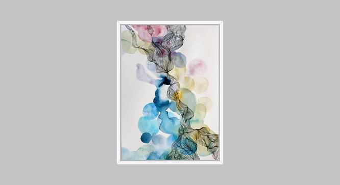 Canvas Painting Abstract Theme Multicolor Wall Art Painting with Wooden Frame (Multicolor) by Urban Ladder - Front View Design 1 - 766091