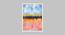 Canvas Painting Blue & Pink Abstract Theme Wall Art Painting with Wooden Frame (Multicolor) by Urban Ladder - Front View Design 1 - 766093