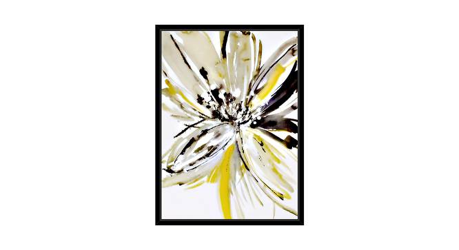 Canvas Painting Yellow & White Floral Theme Wall Art Painting with Wooden Frame (Multicolor) by Urban Ladder - Front View Design 1 - 766094
