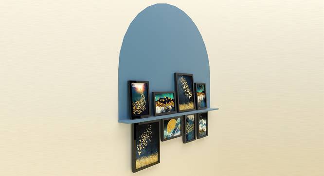 Framed Art Prints of Ocean Galaxy Set of 8 Black Frame Art Prints/Posters (Multicolor) by Urban Ladder - Design 1 Side View - 766108
