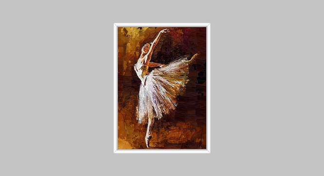 Canvas Painting Dancing Lady Theme Wall Art Painting with Wooden Frame (Multicolor) by Urban Ladder - Front View Design 1 - 766144