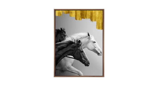 Canvas Painting Horse Wall Art Painting with Wooden Frame (Multicolor) by Urban Ladder - Front View Design 1 - 766145