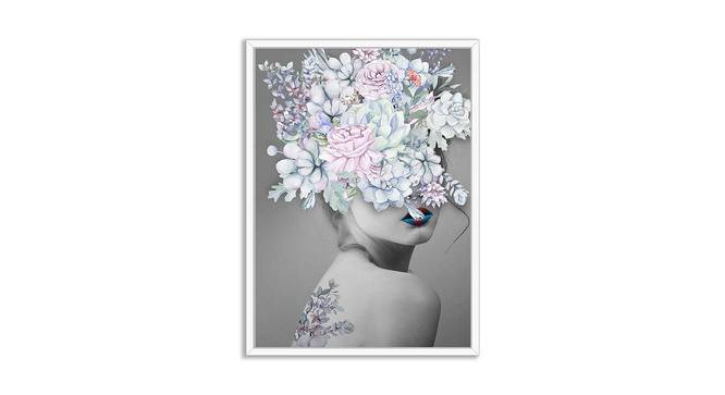Canvas Painting Multi, Black & White Floral Theme Wall Art Painting with Wooden Frame (Multicolor) by Urban Ladder - Front View Design 1 - 766149