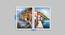 Canvas Painting Set of 2 Landscape Theme Wall Art Painting with Wooden Frame (Multicolor) by Urban Ladder - Design 1 Dimension - 766169