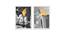 Set of 2 Wall Arts White & Black Abstract Glass Theme Canvas Art Wall Paintings (Multicolor) by Urban Ladder - Front View Design 1 - 766189