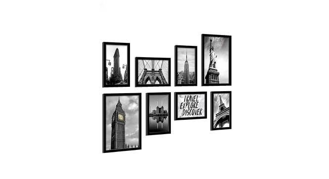 Set of 8 Travel Explore Discover Framed Painting (Multicolor) by Urban Ladder - Front View Design 1 - 766192