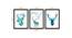 Set of 3 Wall Arts White & Blue Nature Theme Canvas Art Wall Paintings (Multicolor) by Urban Ladder - Design 1 Dimension - 766223