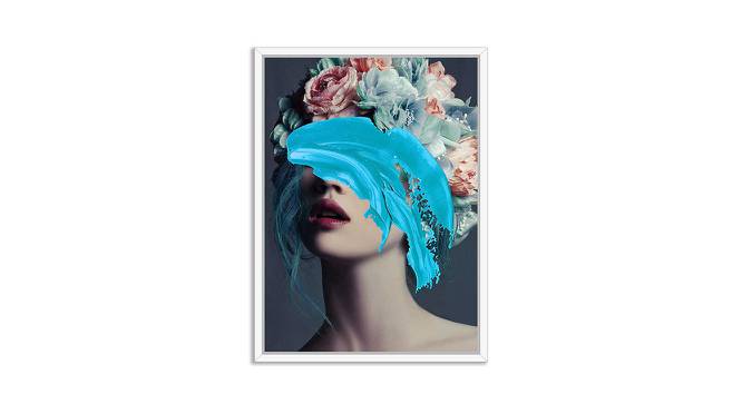Canvas Painting Blue Color Floral Theme Wall Art Painting (Multicolor) by Urban Ladder - Front View Design 1 - 766235