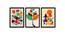 Set of 3 Wall Arts Multi Color Floral Theme Canvas Art Wall Paintings (Multicolor) by Urban Ladder - Front View Design 1 - 766238