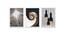 Set of 3 Wall Arts White & Black Abstract Theme Canvas Art Wall Paintings (Multicolor) by Urban Ladder - Front View Design 1 - 766239