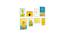 Set of 8 Sunshine Senorita Theme Yellow Background Framed Art Prints White Frame (Multicolor) by Urban Ladder - Front View Design 1 - 766245