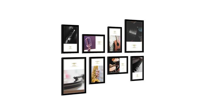 Musical Instruments Framed Art Prints Set of 8 Black Frame Art Prints/Posters (Multicolor) by Urban Ladder - Front View Design 1 - 766249