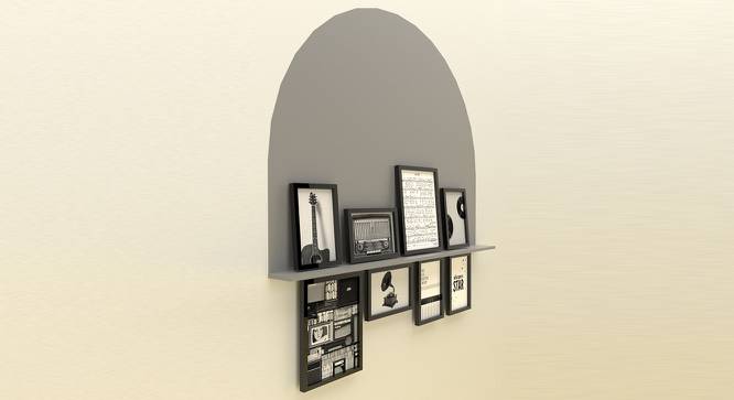 Set of 8 Art Prints Wish Upon A Star Music Notes Framed Painting Black Frame (Multicolor) by Urban Ladder - Design 1 Side View - 766279