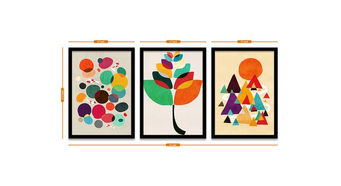 Set of 3 Wall Arts Multi Color Floral Theme Canvas Art Wall Paintings (Multicolor) by Urban Ladder - Design 1 Dimension - 766319