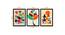 Set of 3 Wall Arts Multi Color Floral Theme Canvas Art Wall Paintings (Multicolor) by Urban Ladder - Design 1 Dimension - 766319
