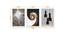 Set of 3 Wall Arts White & Black Abstract Theme Canvas Art Wall Paintings (Multicolor) by Urban Ladder - Design 1 Dimension - 766320