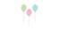 Set of 3 Balloon MDF Wall Plaques for Wall Decoration Faith Belief Hope Plaque for Home Decor (Color - Green, Pink and Blue, Size - 10 x 6.8 Inchs) (Multicolor) by Urban Ladder - Front View Design 1 - 766373